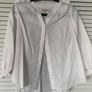 Madewell white buttonup top